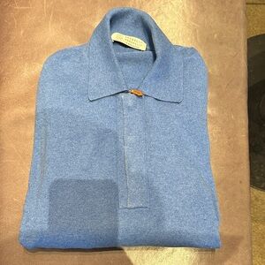 Men’s Brunello Cucinelli Blue Knit Sweater NWOT